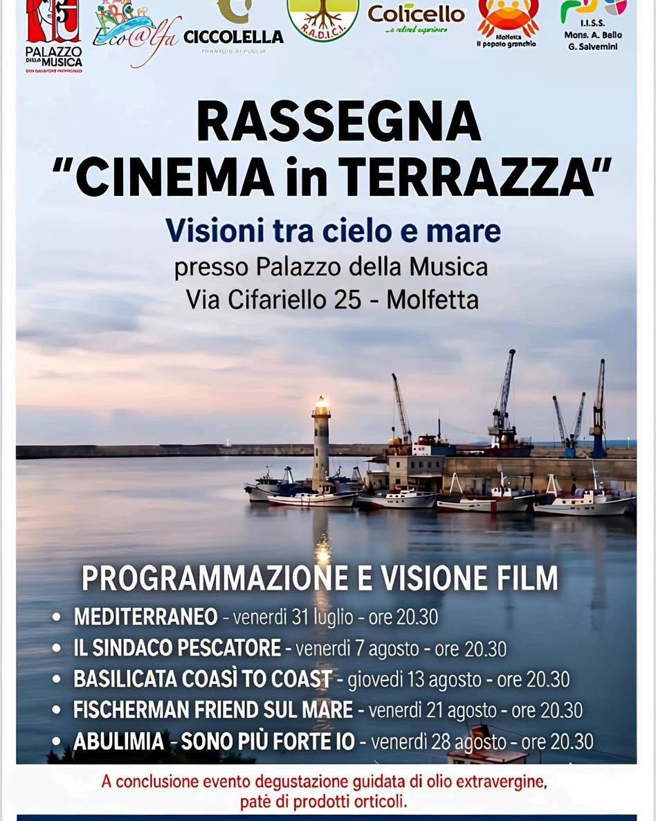 CINEMA IN TERRAZZA: VISIONI TRA CIELO E MARE