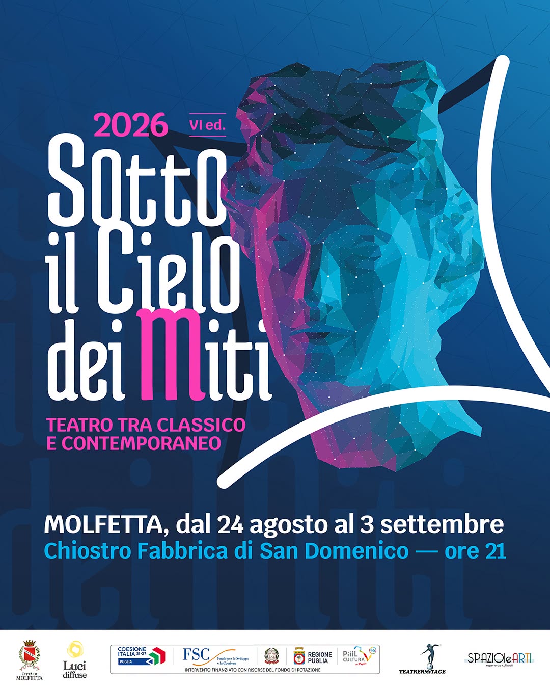 SOTTO IL CIELO DEI MITI, A MOLFETTA IL TEATRO INCONTRA CLASSICO E CONTEMPORANEO