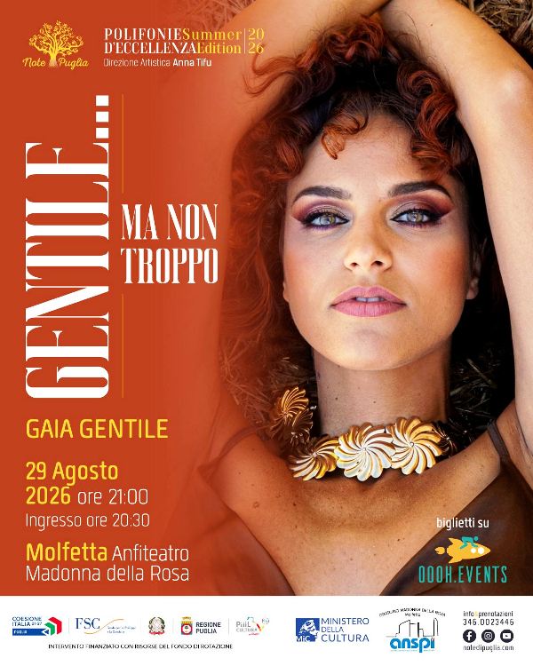 GAIA GENTILE IN CONCERTO A MOLFETTA CON �GENTILE� MA NON TROPPO�