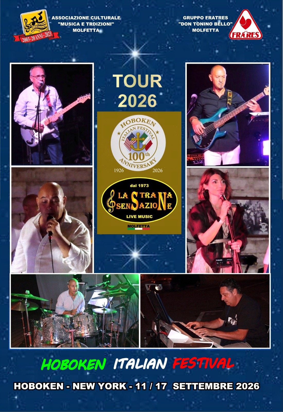 �LA STRANA SENSAZIONE� PORTA LA MUSICA MOLFETTESE ALL�HOBOKEN ITALIAN FESTIVAL