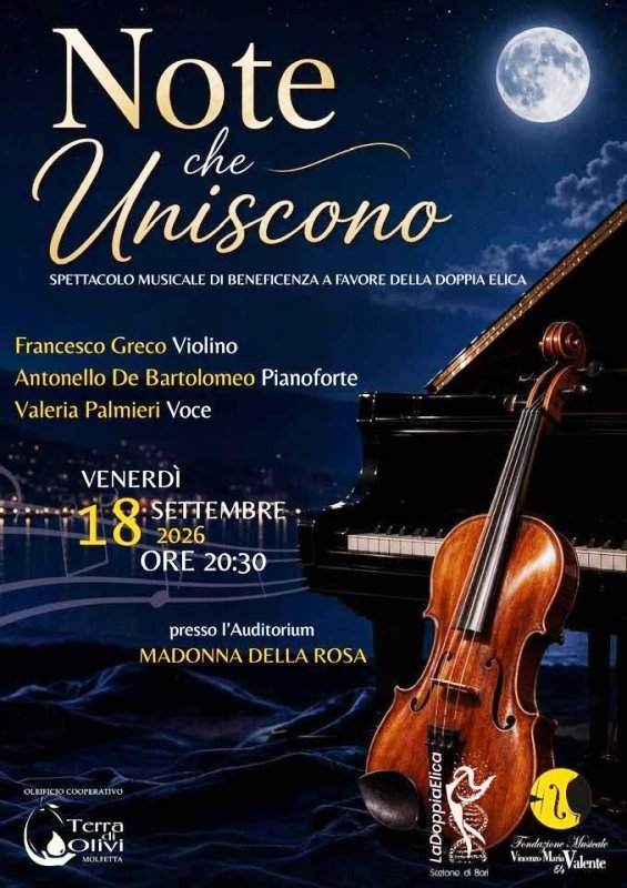 �NOTE CHE UNISCONO�, A MOLFETTA LA MUSICA PER LA DOPPIA ELICA