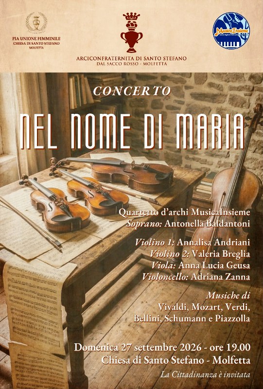 �NEL NOME DI MARIA�, MUSICA E SPIRITUALIT� NELLA CHIESA DI SANTO STEFANO
