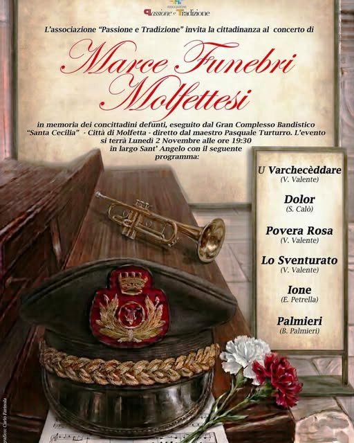 IL 2 NOVEMBRE TORNANO A MOLFETTA LE MARCE FUNEBRI IN MEMORIA DEI CONCITTADINI DEFUNTI