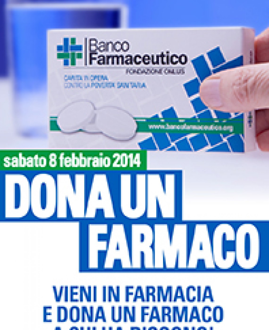 SABATO 13 FEBBRAIO, ANCHE A MOLFETTA IL BANCO FARMACEUTICO