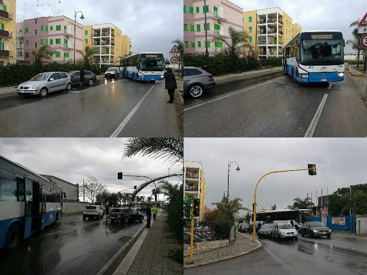 INCIDENTE STRADALE SULLA STATALE 16 IN DIREZIONE BISCEGLIE ALLALTEZZA DELLINCROCIO CON VIA MININNI DEL QUARTIERE MADONNA DEI MARTIRI