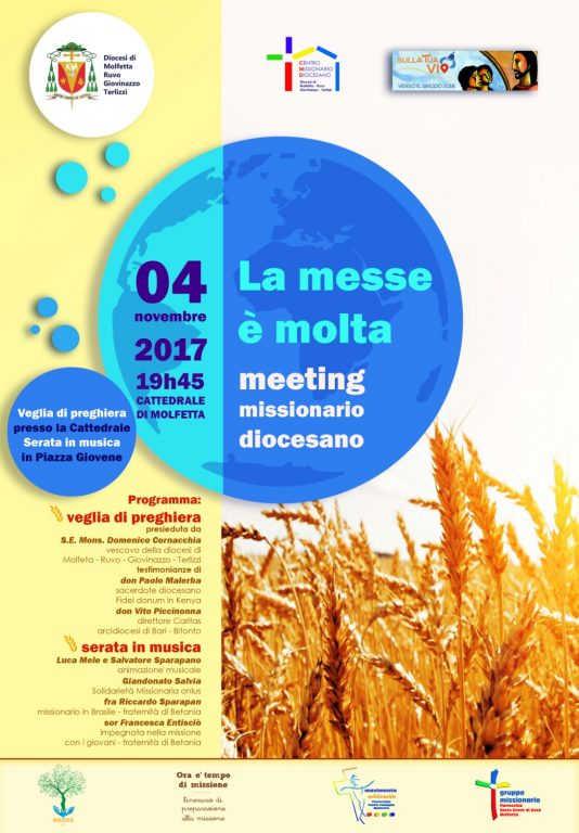 SABATO IL MEETING MISSIONARIO DIOCESANO A MOLFETTA 