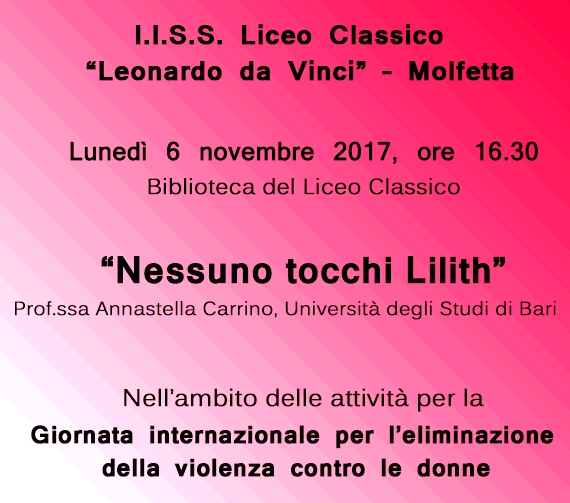 INFORMAZIONE, FORMAZIONE, CONFRONTO. AL LICEO CLASSICO DI MOLFETTA SI PARLA DI PREVENZIONE CONTRO I FEMMINICIDI