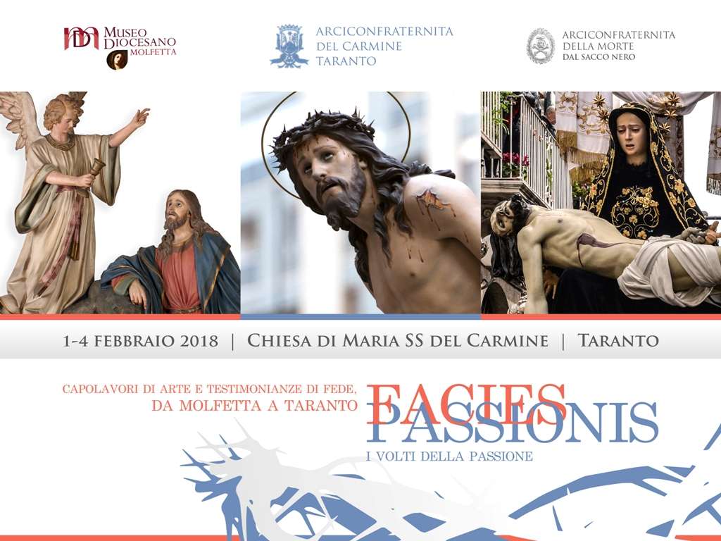 DUE STATUE MOLFETTESI SARANNO PRESENTI ALLA MOSTRA FACIES PASSIONIS - I VOLTI DELLA PASSIONE DALL1 AL 4 FEBBRAIO A TARANTO