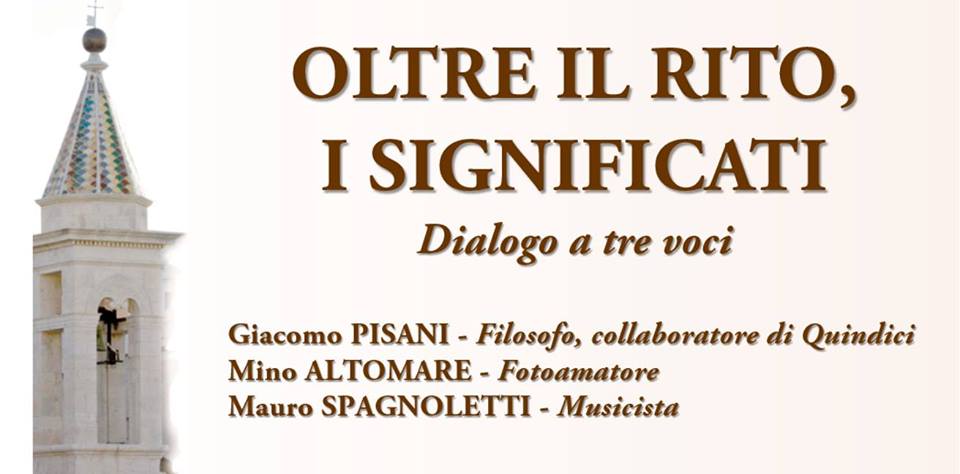 LA SETTIMANA SANTA MOLFETTESE AL CENTRO DI UN DIALOGO A TRE VOCI: OLTRE IL RITO, I SIGNIFICATI