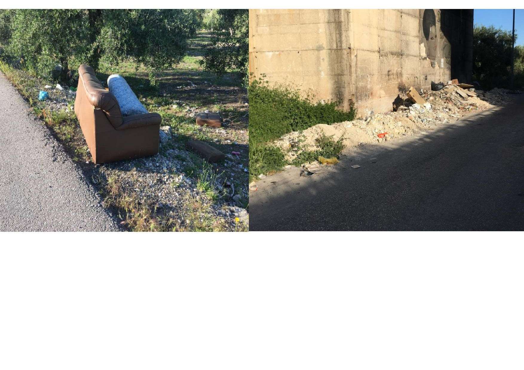 SEMPRE PI LE STRADE DI CAMPAGNA TRASFORMATE IN DISCARICHE