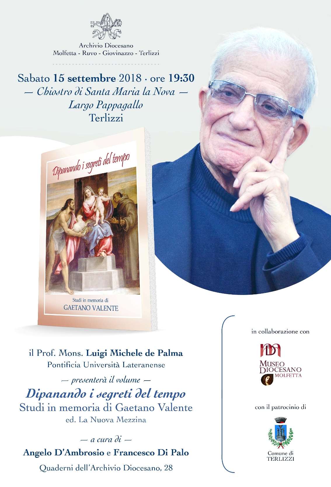 LARCHIVIO DIOCESANO DI MOLFETTA-RUVO-GIOVINAZZO-TERLIZZI PRESENTA UN VOLUME PER COMMEMORARE IL NOTO STORICO TERLIZZESE GAETANO VALENTE