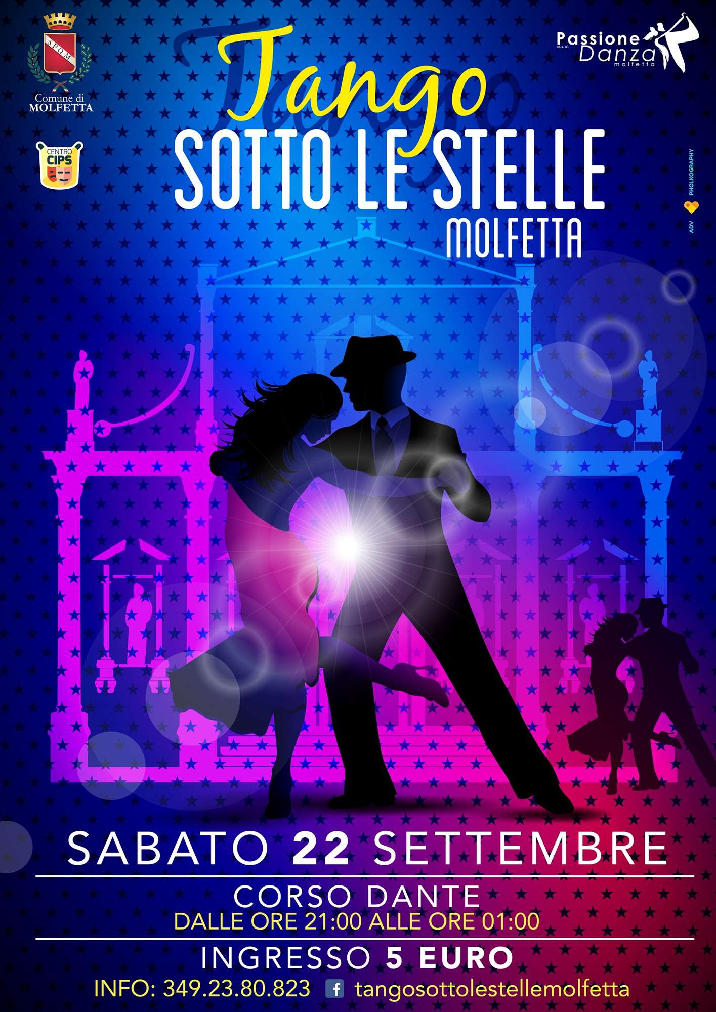 UN EVENTO PER PROMUOVERE IL TANGO ARGENTINO A MOLFETTA: TANGO SOTTO LE STELLE