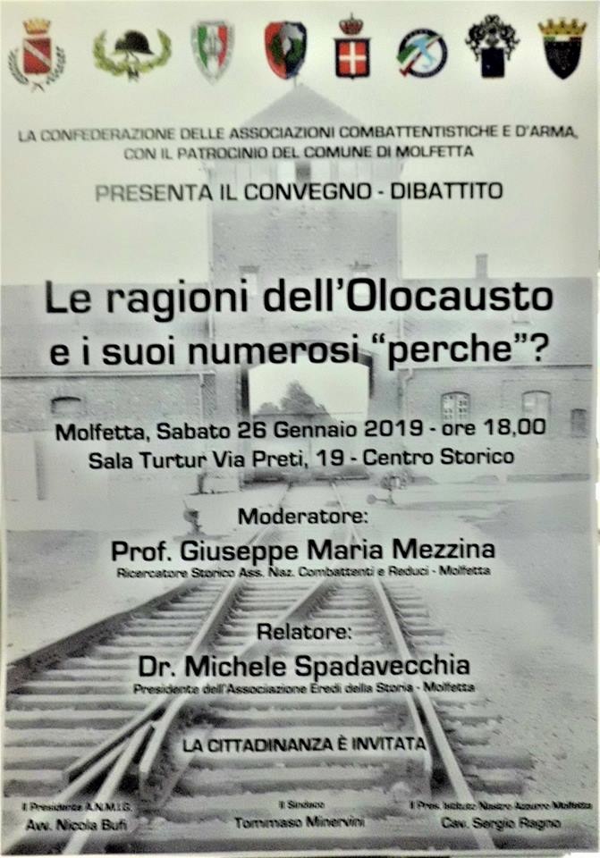 LE RAGIONI DELLA SHO E I SUOI OSCURI PERCH?, IL CONVEGNO ORGANIZZATO DALLASSOCIAZIONE EREDI DELLA STORIA-ANMIG