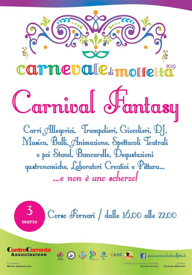 CARNEVALE DI MOLFETTA 2019, DOMANI IL GRANDE EVENTO A CORSO FORNARI