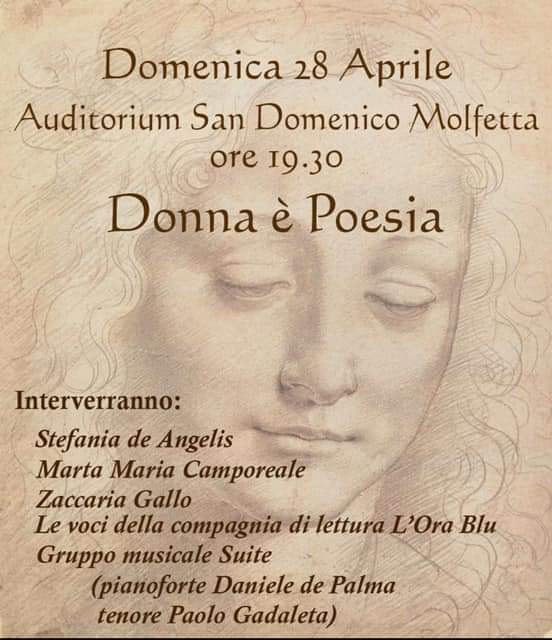 UNA DOMENICA SERA ALLINSEGNA DELLA POESIA ALLAUDITORIUM SAN DOMENICO A MOLFETTA