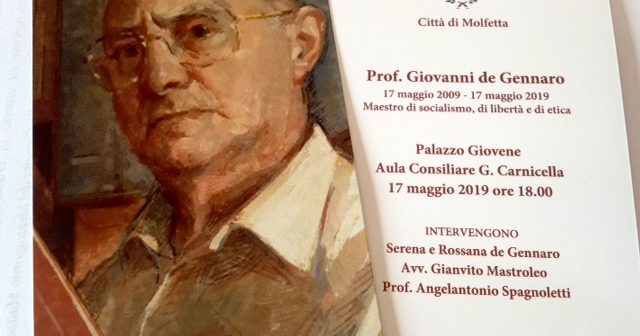 DIECI ANNI FA MORIVA IL PROF. GIOVANNI DE GENNARO, GIA' PRESIDE DEL LICEO E UOMO DI CULTURA E DI STUDI