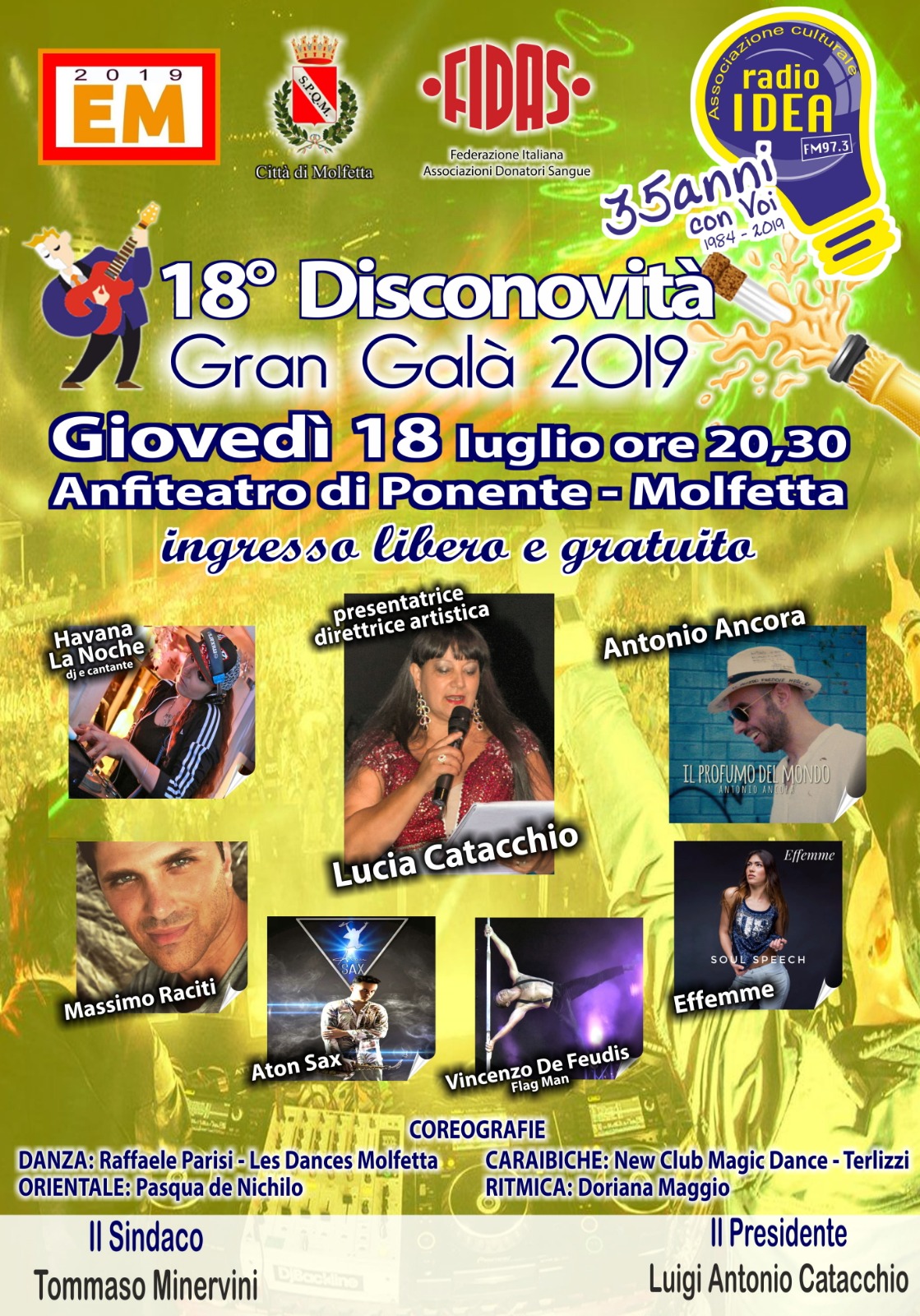 LA 18 EDIZIONE DEL GRAN GAL DISCONOVIT SI TERR GIOVED 18 LUGLIO PRESSO LANFITEATRO DI MOLFETTA