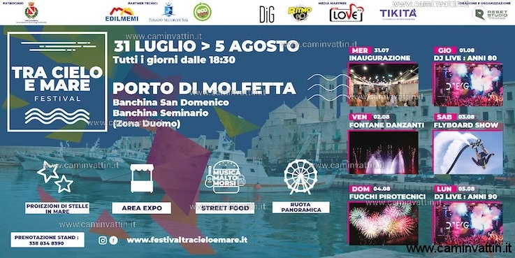 OGGI PARTE IL FESTIVAL TRA CIELO E MARE SULLE BANCHINE DEL PORTO DI MOLFETTA