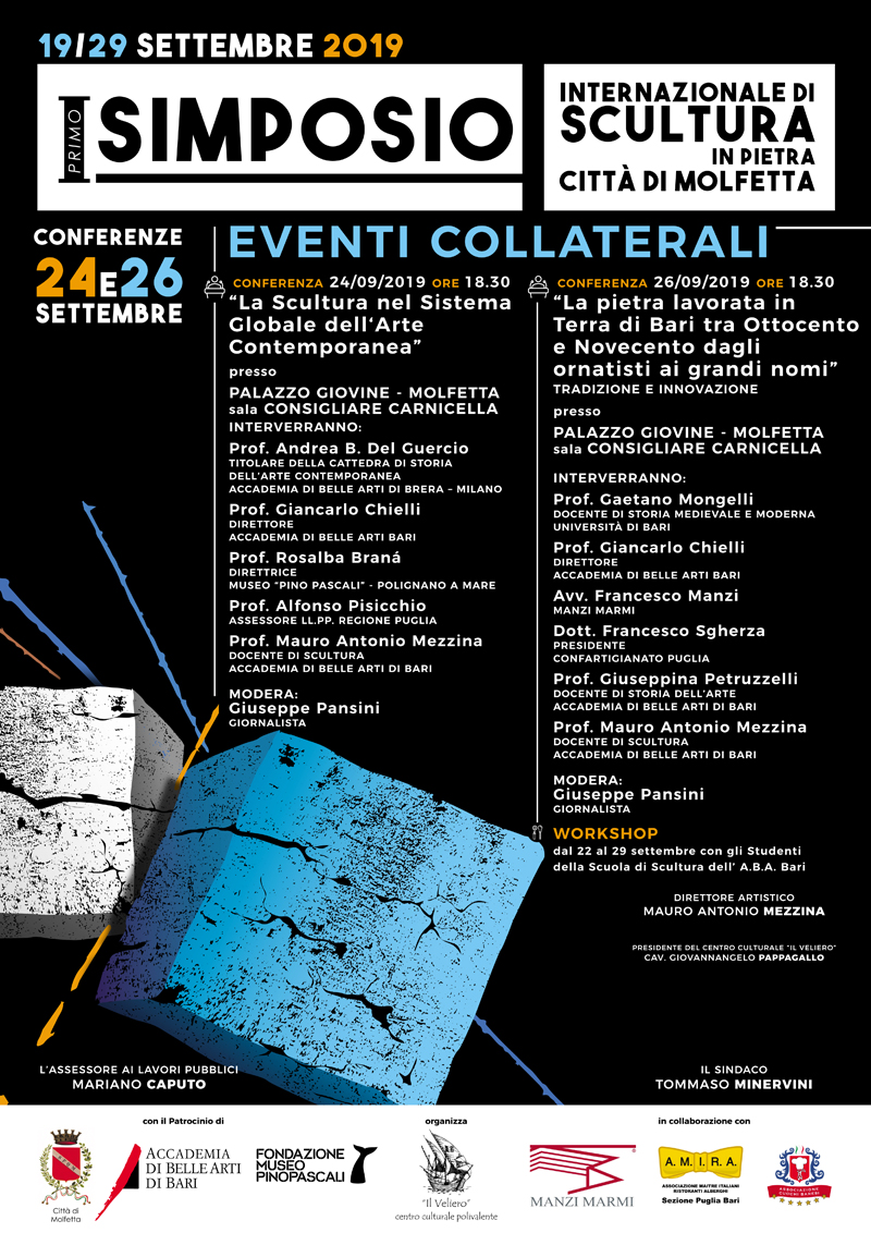 MARTEDI 24 SETTEMBRE PRIMA CONFERENZA DAL TITOLO LA SCULTURA NEL SISTEMA GLOBALE DELL'ARTE CONTEMPORANEA