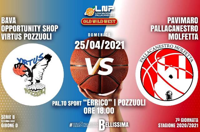 PARTITA DECISIVA PER LA PAVIMARO PALLACANESTRO MOLFETTA IMPEGNATA NELLA TRASFERTA CONTRO LA VIRTUS BASKET POZZUOLI