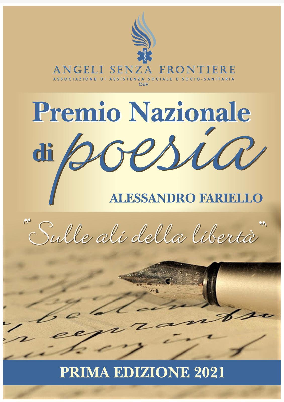 LASSOCIAZIONE ANGELI SENZA FRONTIERE PROMUOVE UN PREMIO DI POESIA IN MEMORIA DEL POETA GUERRIERO ALESSANDRO FARIELLO