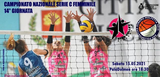 LA DINAMO MOLFETTA VA IN TRASFERTA AL PALADOLMEN DI BISCEGLIE PER AFFRONTARE LA LANCIATISSIMA STAR VOLLEY