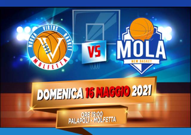 BIG MATCH AL PALAPOLI TRA DAI OPTICAL VIRTUS MOLFETTA E NEW BASKET MOLA, CAPOLISTE DEL GIRONE C DELLA SERIE C GOLD 