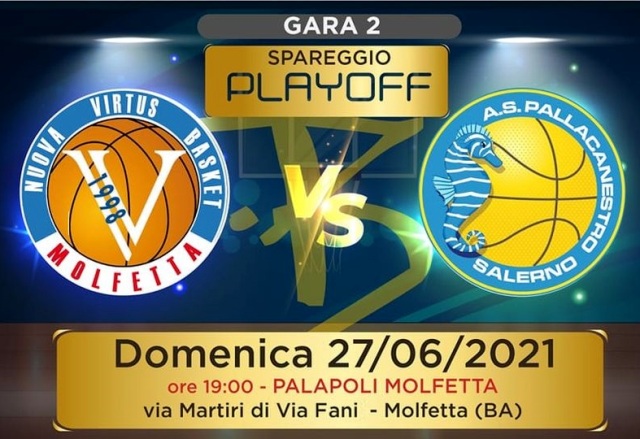 PROVACI ANCORA DAI OPTICAL VIRTUS MOLFETTA. DOMENICA 27 GIUGNO GARA 2 DEI PLAYOFF PROMOZIONE SERIE B