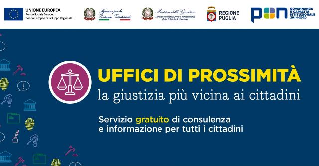 SAR ATTIVATO A MOLFETTA LUFFICIO DI PROSSIMIT ALLA GIUSTIZIA PER OFFRIRE UN SERVIZIO PI VICINO AL CITTADINO ED IN PARTICOLARE ALLE FASCE PI FRAGILI