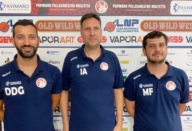 COMPLETATO LO STAFF TECNICO DELLA PAVIMARO PALLACANESTRO MOLFETTA