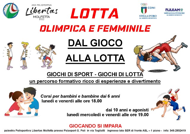 LA POLISPORTIVA LIBERTAS MOLFETTA DA LUNED 30 AGOSTO SI RIPRESENTA SUL PALCOSCENICO SPORTIVO SEMPRE CON LA STESSA PASSIONE NEL FARE SPORT