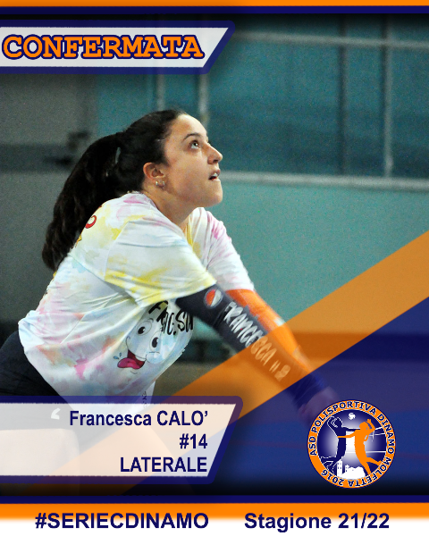 LA DINAMO MOLFETTA CONFERMA IL LIBERO LATERALE FRANCESCA CAL