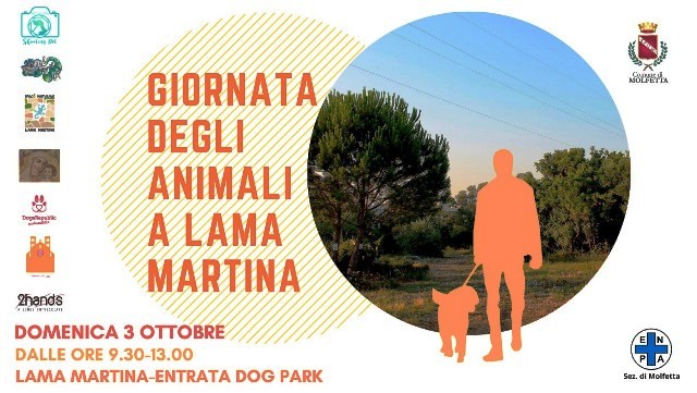 SI CELEBRA A MOLFETTA AL PARCO DI LAMA MARTINA,DOMENICA 3 OTTOBRE, LEVENTO NAZIONALE DELLA GIORNATA DEGLI ANIMALI