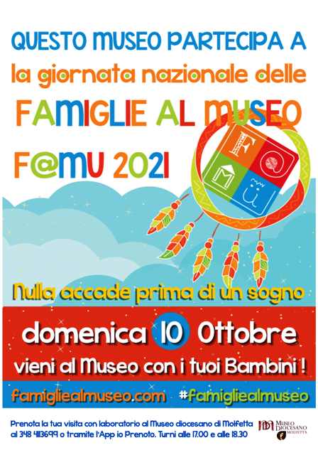 INGRESSO GRATUITO E ATTIVIT PER FAMIGLIE AL MUSEO DIOCESANO DI MOLFETTA IN OCCASIONE DELLOTTAVA EDIZIONE DELLA GIORNATA DELLE FAMIGLIE AL MUSEO