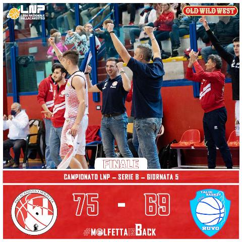 TORNA ALLA VITTORIA LA PAVIMARO PALLACANESTRO MOLFETTA NEL DERBY CONTRO LA TALOS BASKET RUVO