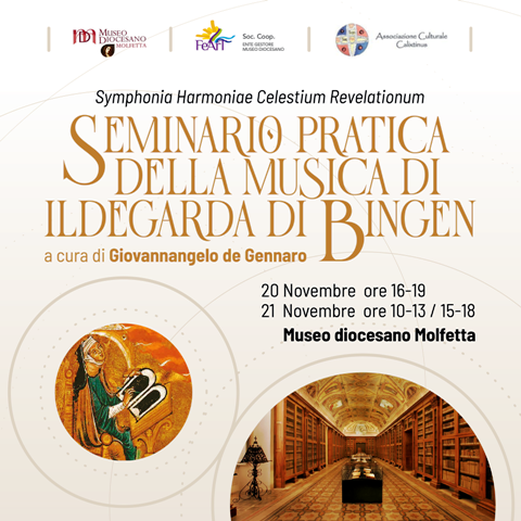 SCOPRIRE E APPROFONDIRE LA MUSICA SACRA. SABATO 20 E DOMENICA 21 NOVEMBRE UNO STAGE PRESSO IL MUSEO DIOCESANO DI MOLFETTA