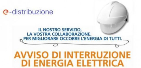 INTERRUZIONE ENERGIA ELETTRICA LUNEDI' 28 FEBBRAIO ALLA SEDE COMUNALE DI LAMA SCOTELLA E ZONE LIMITROFE