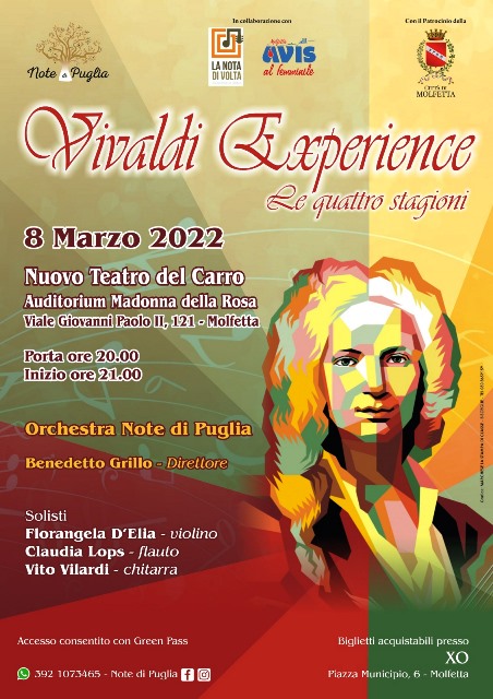 VIVALDI EXPERIENCE,  IL CONCERTO DELLORCHESTRA NOTE DI PUGLIA IN OCCASIONE DELLA RICORRENZA DELLA GIORNATA INTERNAZIONALE DELLA DONNA