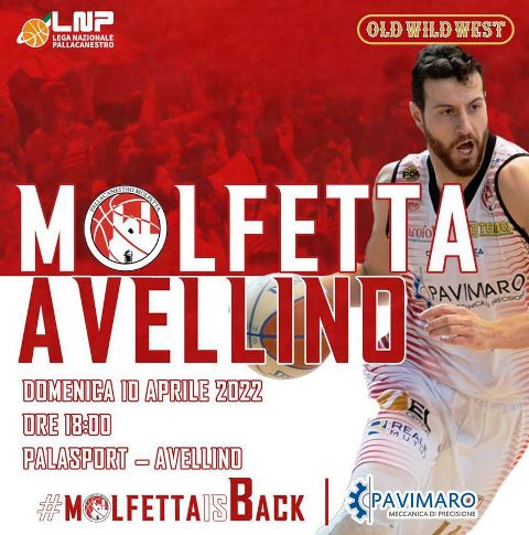 TRASFERTA AD AVELLINO PER LA PAVIMARO PALLACANESTRO MOLFETTA ALLA RICERCA DELLA TERZA VITTORIA CONSECUTIVA