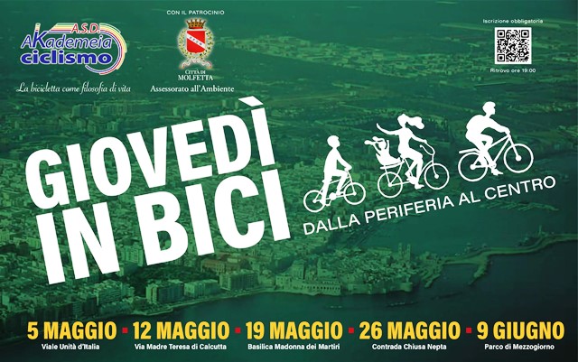 QUANTO  BELLO ANDARE IN BICI IN CITT? CINQUE APPUNTAMENTI PER SCOPRIRE COME MUOVERSI IN BICICLETTA PER I PI PICCOLI