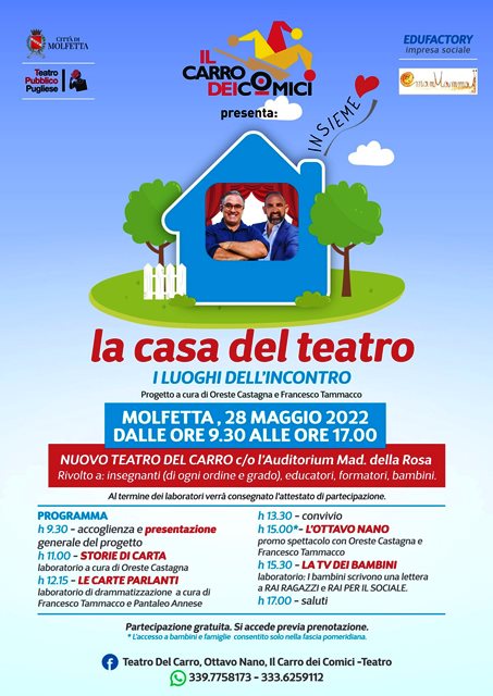 UN MOMENTO DI FORMAZIONE UNITO AL DIVERTIMENTO: LA CASA DEL TEATRO  I LUOGHI DELLINCONTRO