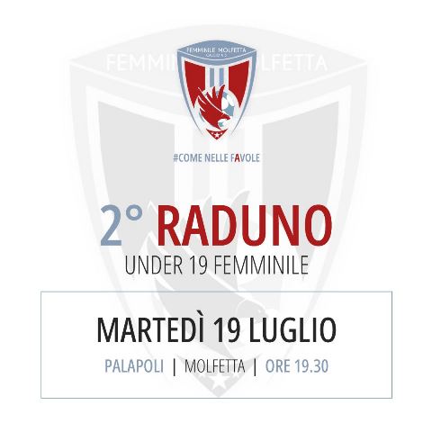 SECONDO STAGE DELLA FEMMINILE MOLFETTA PER LA SELEZIONE DI RAGAZZE DA INSERIRE NELLUNDER 19