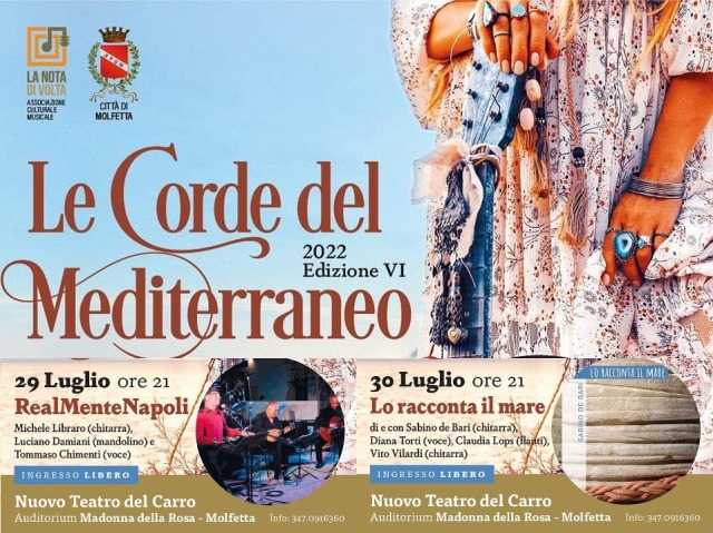 SI CONCLUDE, CON GLI ULTIMI DUE APPUNTAMENTI, LA VI EDIZIONE DEL FESTIVAL LE CORDE DEL MEDITERRANEO