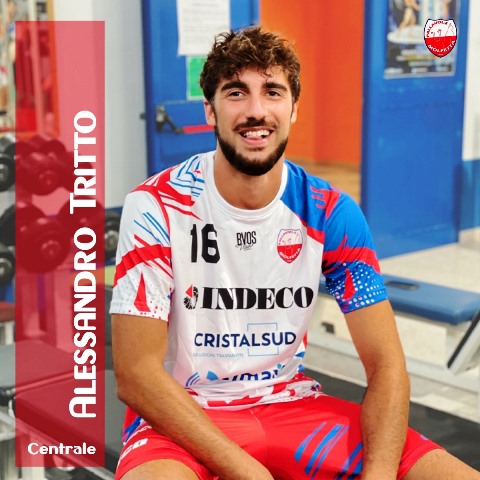 IL CENTRALE ALESSANDRO TRITTO VESTIR LA MAGLIA BIANCOROSSA DELLA PALLAVOLO MOLFETTA ANCHE PER LA PROSSIMA STAGIONE