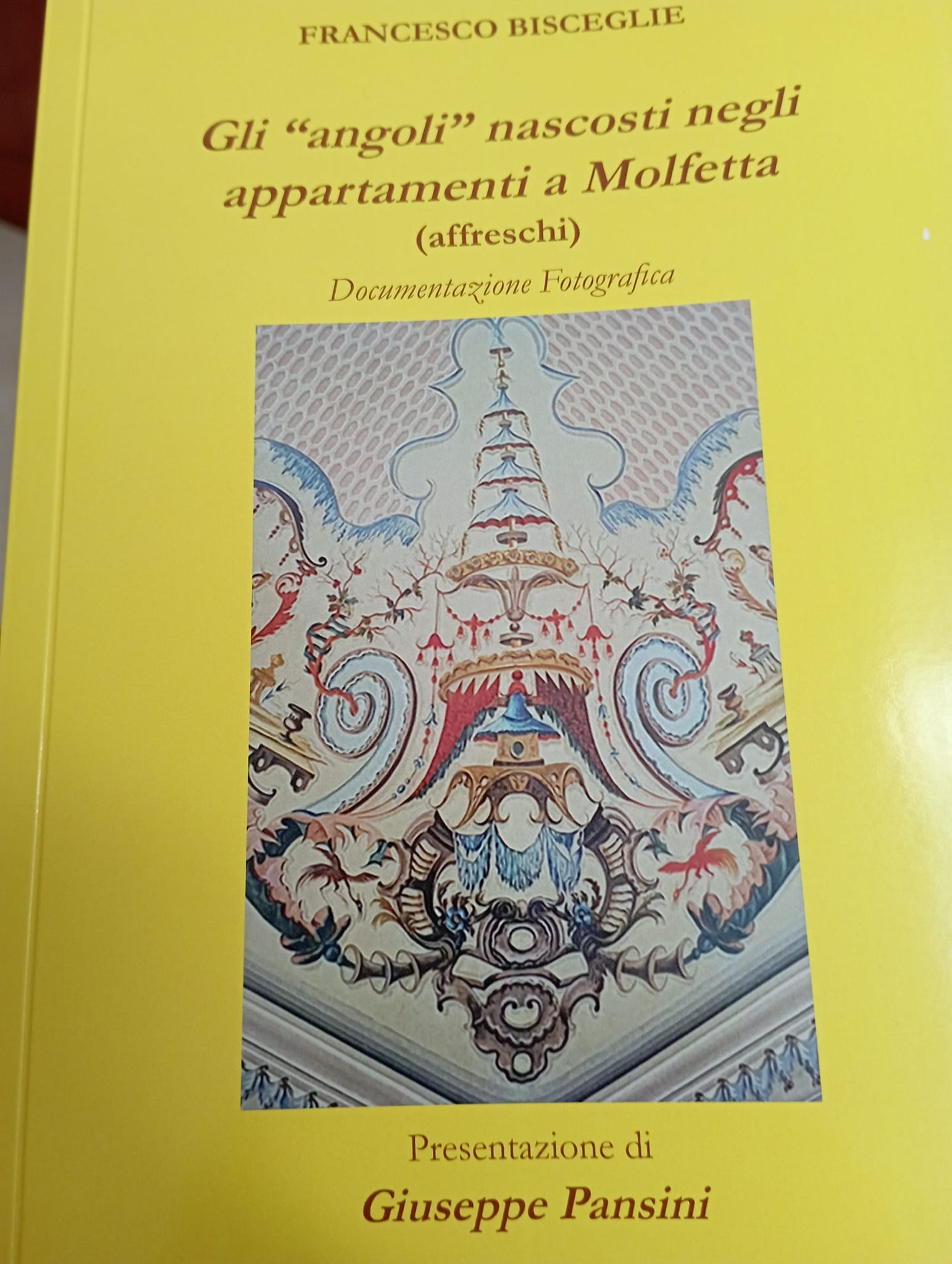 GLI ANGOLI NASCOSTI NEGLI APPARTAMENTI A MOLFETTA (AFFRESCHI) ULTIMO LAVORO EDITORIALE DI FRANCESCO BISCEGLIE