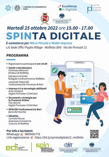 LA CONFCOMMERCIO SEZIONE DI MOLFETTA ORGANIZZA UN CONVEGNO SUL TEMA: SPINTA DIGITALE