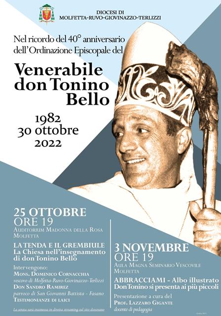 CON IL CONVEGNO LA TENDA E IL GREMBIULE SI APRE LA DUE GIORNI DEDICATA AL RICORDO DEL 40 ANNIVERSARIO DELLORDINAZIONE EPISCOPALE DEL VENERABILE DON TONINO BELLO