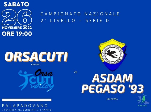 TRASFERTA A CAPURSO PER LASDAM PEGASO 93 MOLFETTA NELLA SETTIMA GIORNATA DEL CAMPIONATO DI SERIE D