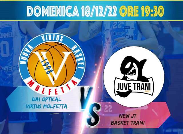 DAL SUCCESSO MANCATO CONTRO LA TECNOLEVA ADRIA BARI AL RISCATTO CONTRO F.LLI LOTTI TRANI. LIMPEGNO DELLA DAI OPTICAL VIRTUS BASKET MOLFETTA PER RIPRENDERE LA CORSA