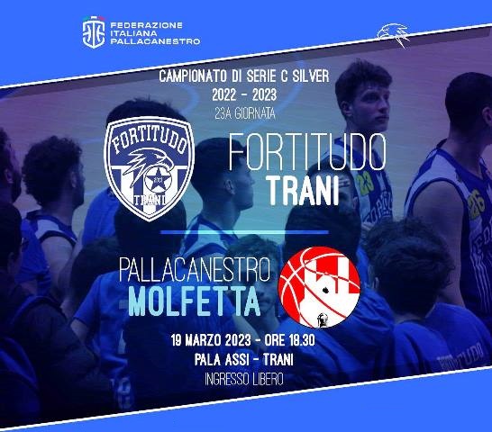 TRASFERTA SULLA CARTA FACILE PER LA PAVIMARO PALLACANESTRO MOLFETTA SUL CAMPO DEL FANALINO DI CODA FORTITUDO TRANI